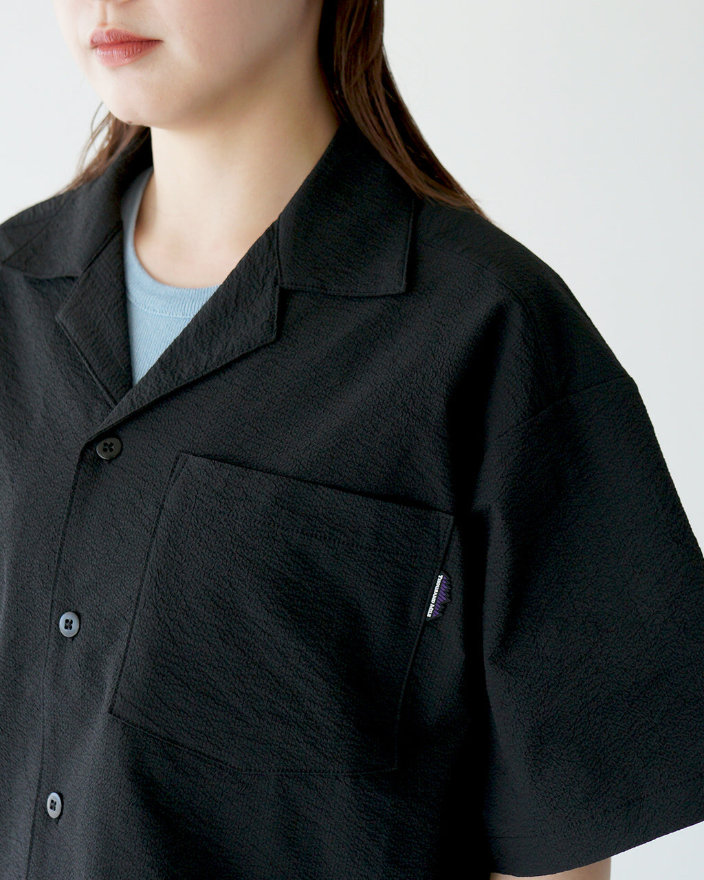 THOUSAND MILE サウザンドマイル ショートスリーブ シャツ SHORT SLEEVE SHIRT 半袖 オープンカラー スキッパー 羽織 衿つき ストレッチ 速乾 UVカット TM251SS00132