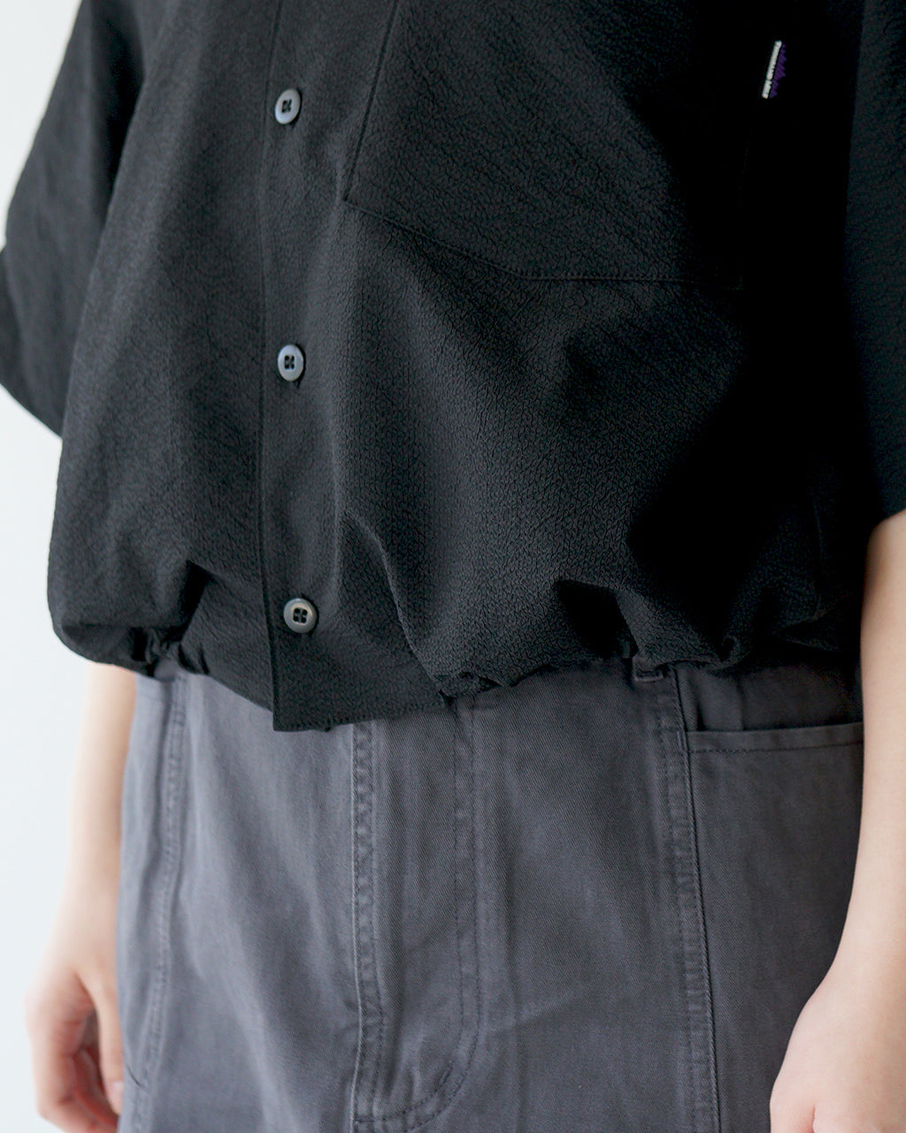 THOUSAND MILE サウザンドマイル ショートスリーブ シャツ SHORT SLEEVE SHIRT 半袖 オープンカラー スキッパー 羽織 衿つき ストレッチ 速乾 UVカット TM251SS00132
