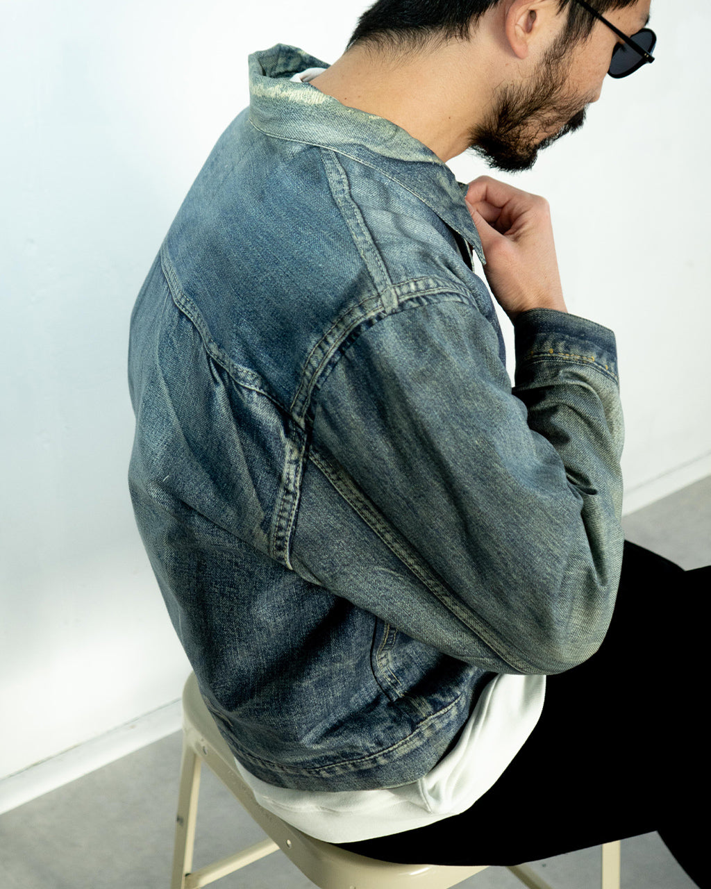 【SALE!40%OFF】トロンプルイユ デニムジャケット ジージャン Trompe l'oeil Denim Jacket 騙し絵 25-1102