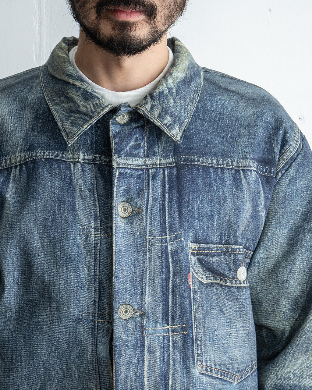 【SALE!40%OFF】トロンプルイユ デニムジャケット ジージャン Trompe l'oeil Denim Jacket 騙し絵 25-1102