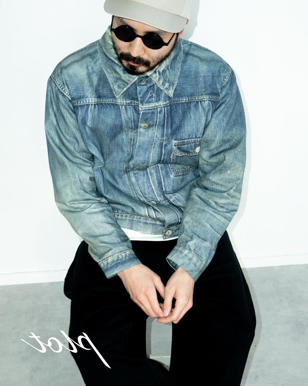 【SALE!40%OFF】トロンプルイユ デニムジャケット ジージャン Trompe l'oeil Denim Jacket 騙し絵 25-1102