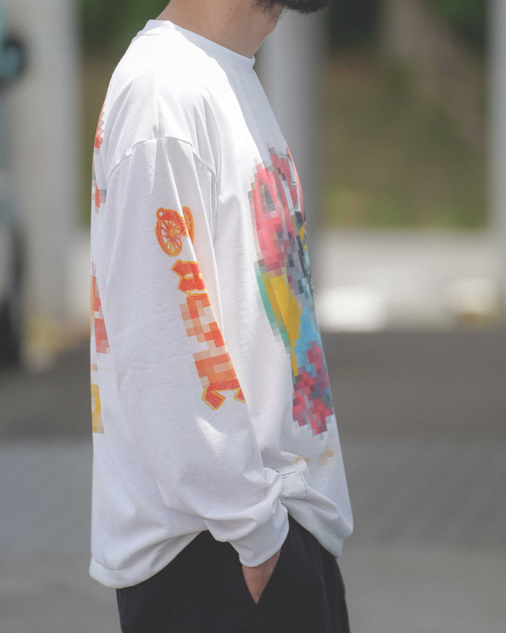 Trompe l'oeil Mosaic T-shirts (L/S) トロンプルイユ 長袖Tシャツ ロンT カットソー クルーネック 25-2205