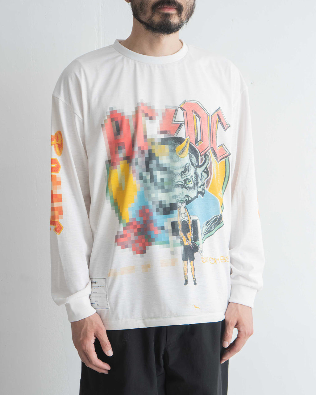 Trompe l'oeil Mosaic T-shirts (L/S) トロンプルイユ 長袖Tシャツ ロンT カットソー クルーネック 25-2205