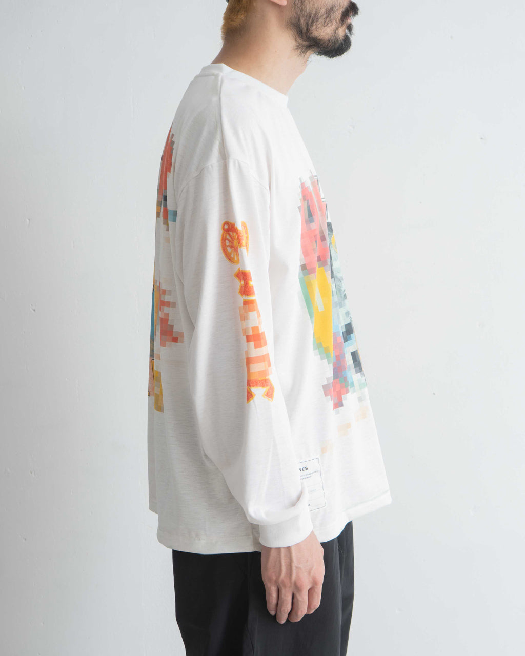 Trompe l'oeil Mosaic T-shirts (L/S) トロンプルイユ 長袖Tシャツ ロンT カットソー クルーネック 25-2205