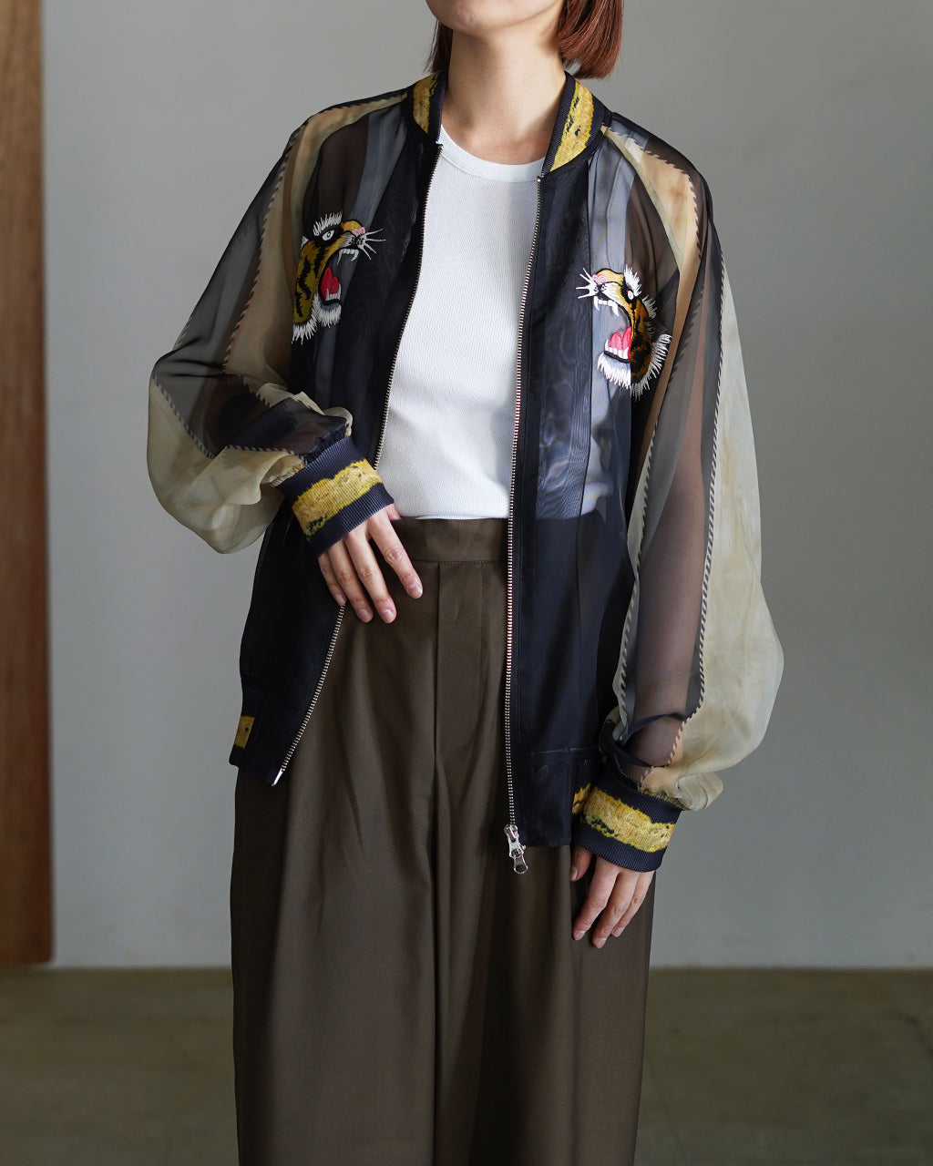 Skeleton Printed Souvenir Jacket 26-1106