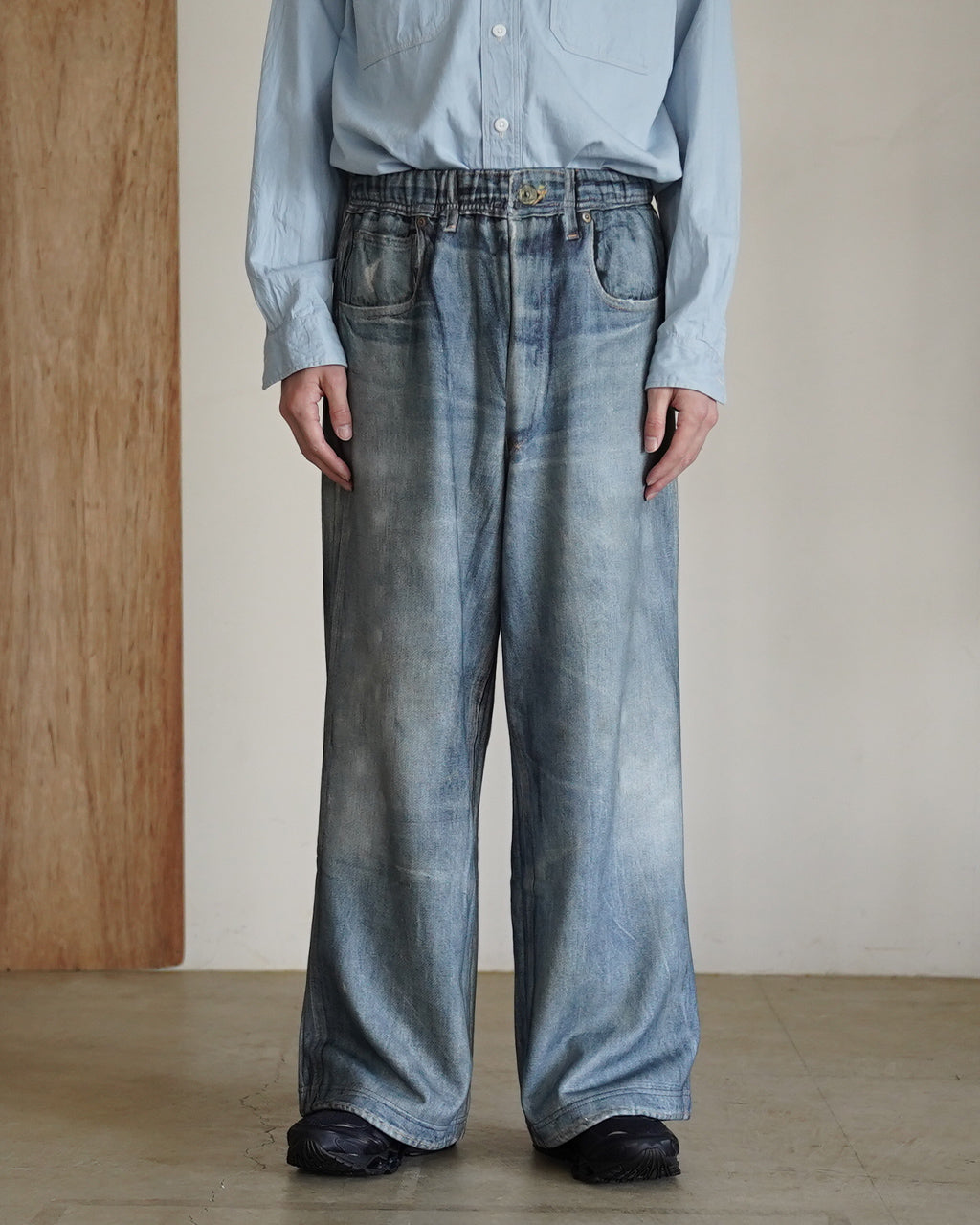 Trompe l'oeil Denim Sweat Pants 26-1303