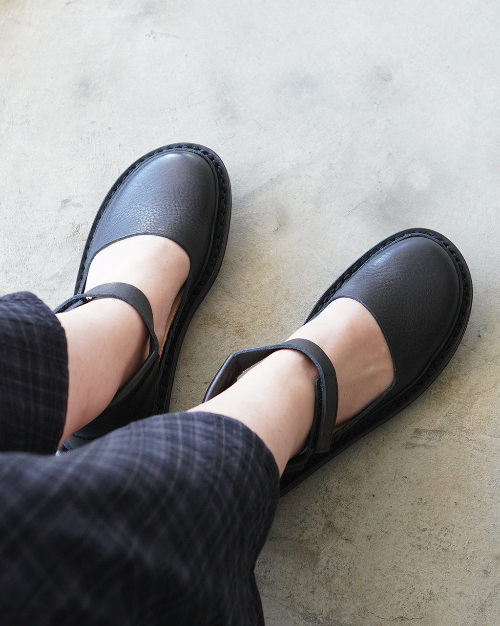 \早得24時間限定ポイント10倍/trippen トリッペン バレリーナシューズ Fringe f (black-waw) フリンジ アンクルストラップ ベルクロストラップ レザーシューズ FRINGE-WAW251【送料無料】