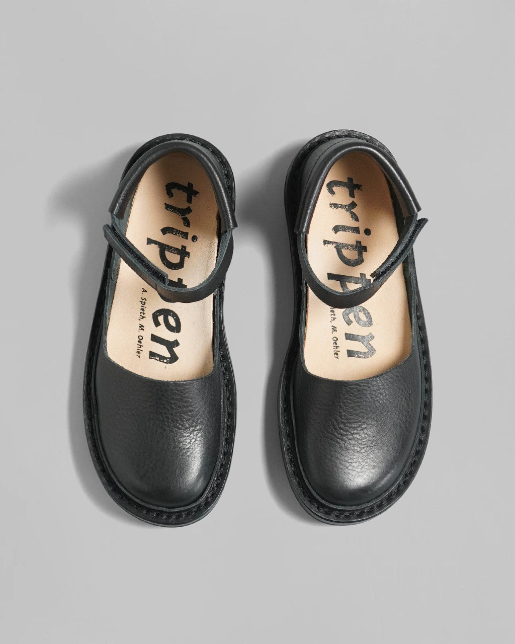 \早得24時間限定ポイント10倍/trippen トリッペン バレリーナシューズ Fringe f (black-waw) フリンジ アンクルストラップ ベルクロストラップ レザーシューズ FRINGE-WAW251【送料無料】