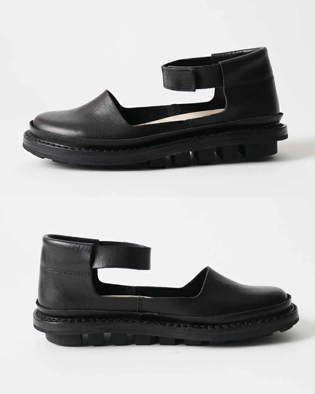 \早得24時間限定ポイント10倍/trippen トリッペン バレリーナシューズ Fringe f (black-waw) フリンジ アンクルストラップ ベルクロストラップ レザーシューズ FRINGE-WAW251【送料無料】