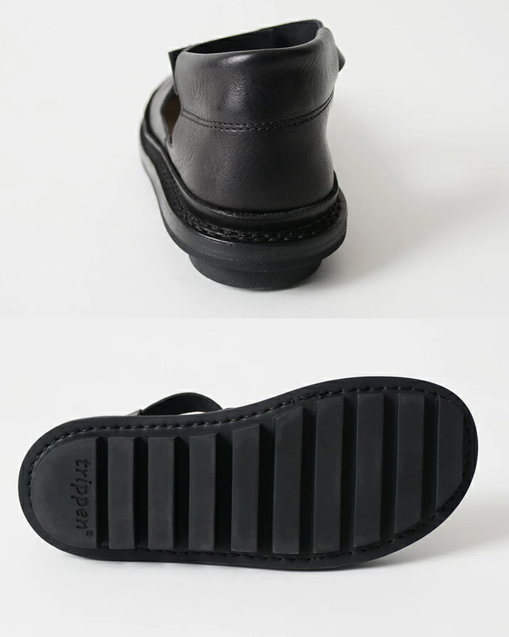 \早得24時間限定ポイント10倍/trippen トリッペン バレリーナシューズ Fringe f (black-waw) フリンジ アンクルストラップ ベルクロストラップ レザーシューズ FRINGE-WAW251【送料無料】