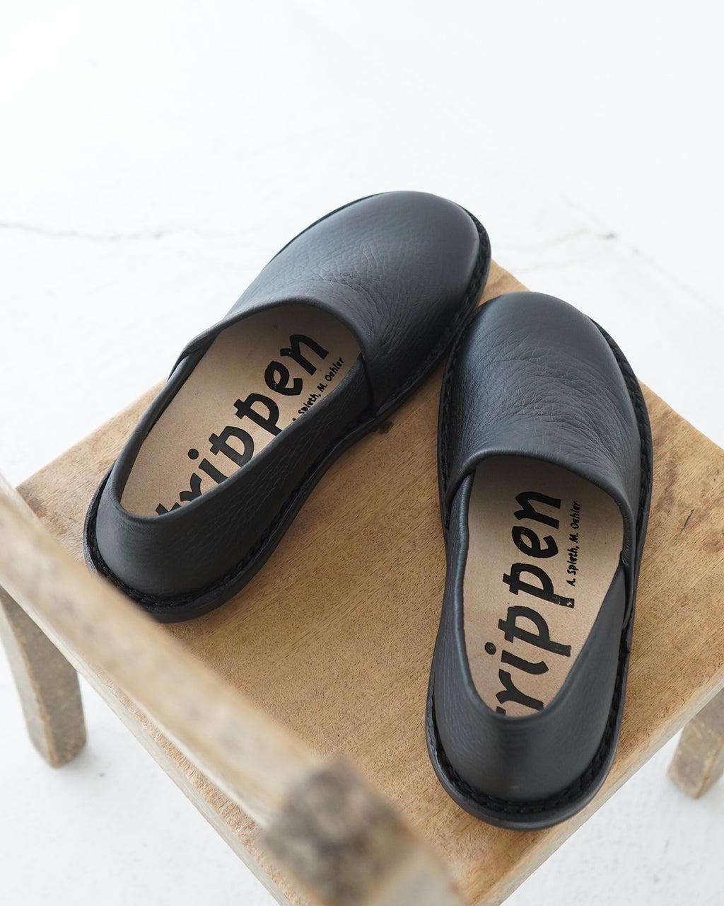 \早得24時間限定ポイント10倍/trippen トリッペン レザー スリッポン Once f ( black-alb ) フラット シューズ ローシューズ ONCE-ALB251【送料無料】