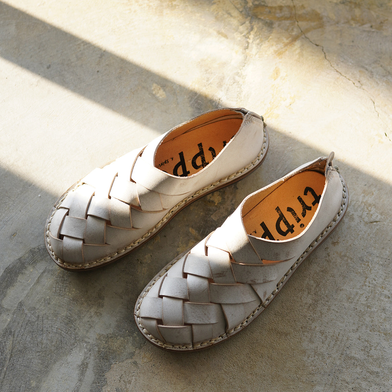 \早得24時間限定ポイント10倍/トリッペン trippen レザーメッシュシューズ Push f プッシュ イントレチャート 編み込み バックジップ シューズ 靴 PUSH-WAW251 PUSH-ICE251 【送料無料】