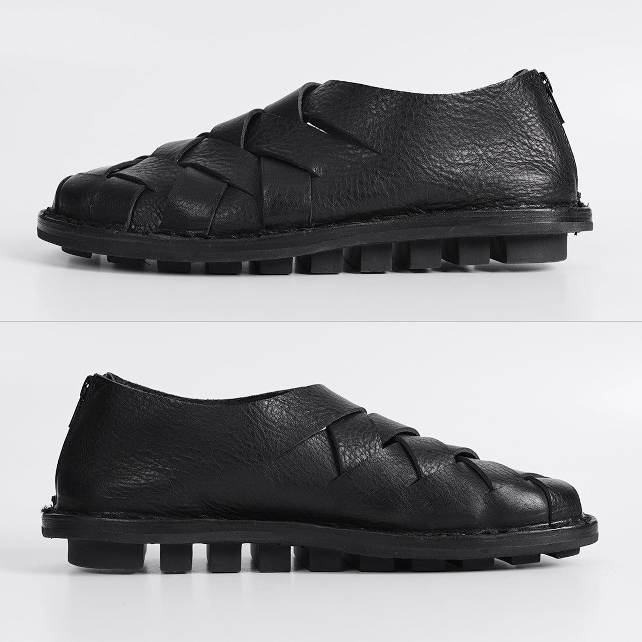 \早得24時間限定ポイント10倍/トリッペン trippen レザーメッシュシューズ Push f プッシュ イントレチャート 編み込み バックジップ シューズ 靴 PUSH-WAW251 PUSH-ICE251 【送料無料】