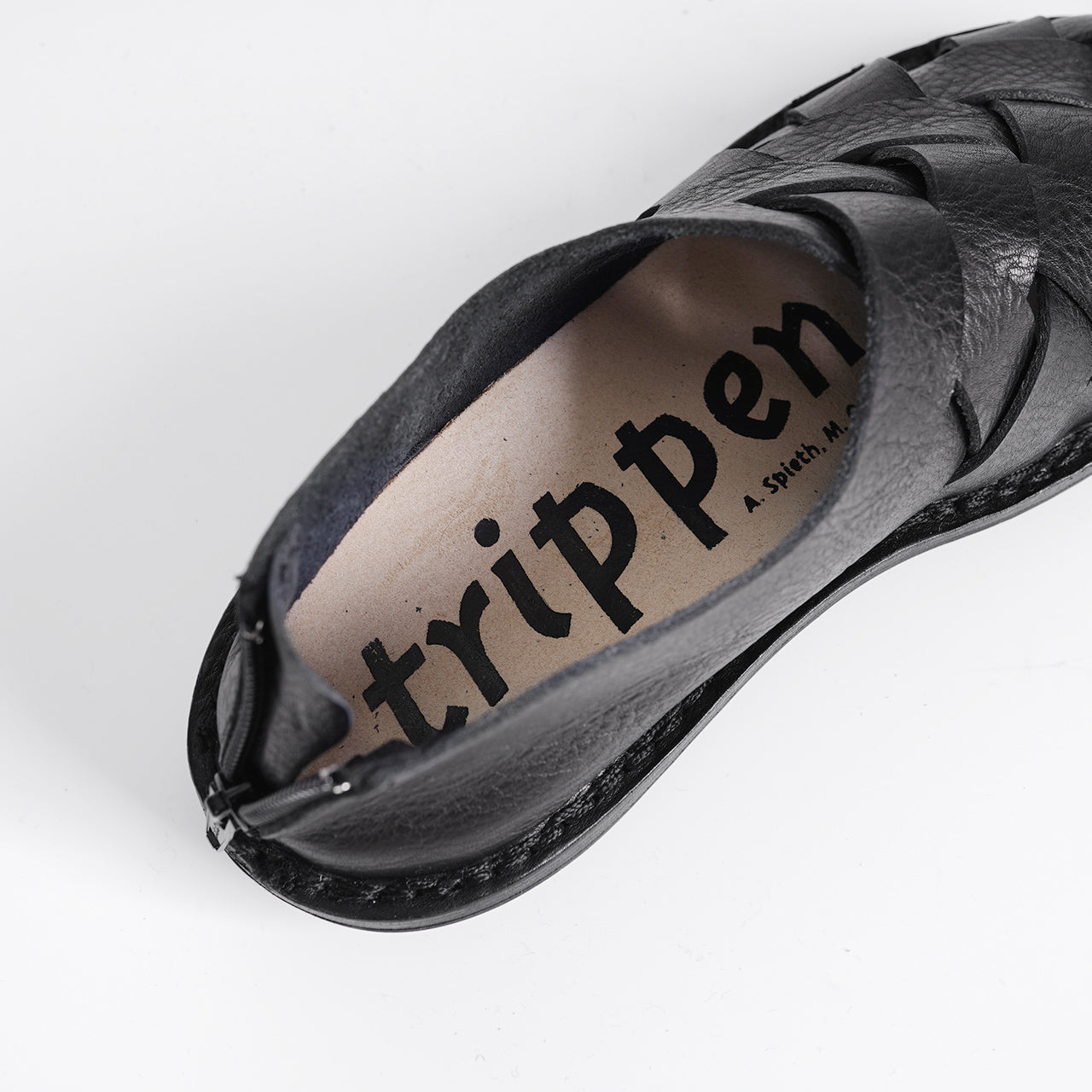 \早得24時間限定ポイント10倍/トリッペン trippen レザーメッシュシューズ Push f プッシュ イントレチャート 編み込み バックジップ シューズ 靴 PUSH-WAW251 PUSH-ICE251 【送料無料】