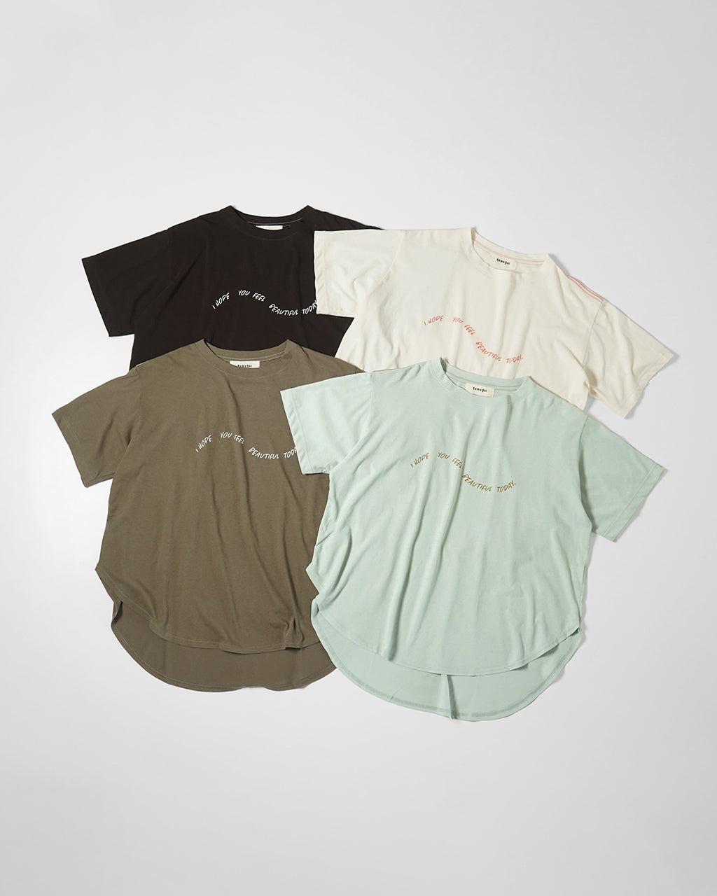 【SALE!40%OFF】tumugu ツムグ DEPEND天竺 プリント裾ラウンドT Tシャツ トップス カットソー TC25210