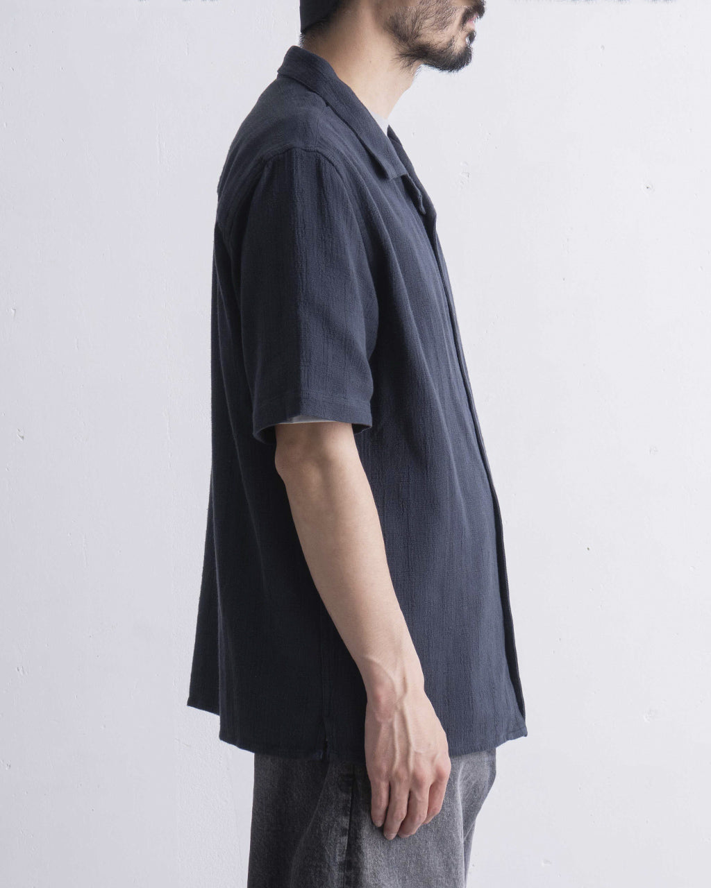 wax london ワックスロンドン ディドコット ショートスリーブ シャツ メンズ DIDCOT SS SHIRT OPEN WEAVE GRID 【送料無料】 正規取扱店