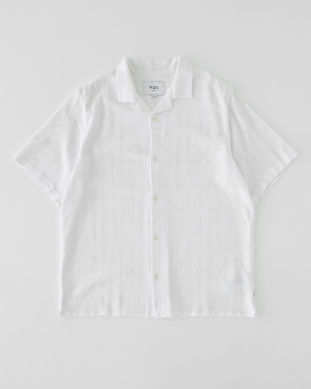 wax london ワックスロンドン ディドコット ショートスリーブ シャツ メンズ DIDCOT SS SHIRT OPEN WEAVE GRID 【送料無料】 正規取扱店