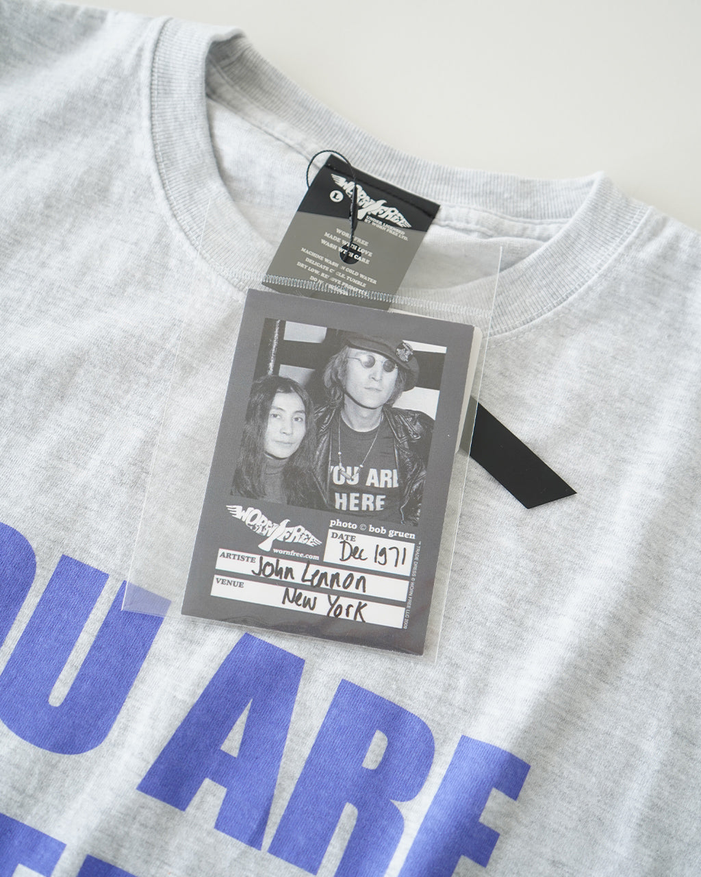 【SALE!30%OFF】WORN FREE ウォーンフリー 半袖Tシャツ WORKING CLASS HERO YOU ARE HERE ジョンレノン ビートルズ WFR-VTG-000001 WFR-VTG-000003