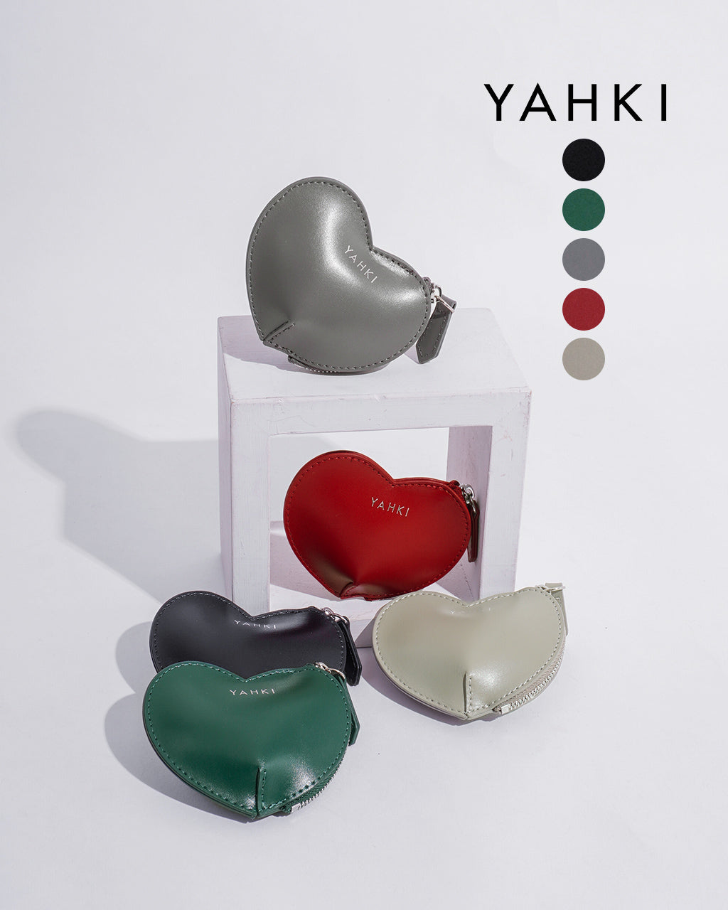 YAHKI ヤーキ ハート ミニポーチ MULTI CASE 財布 コインケース スムースレザー YH-640 ギフト【クーポン対象外】