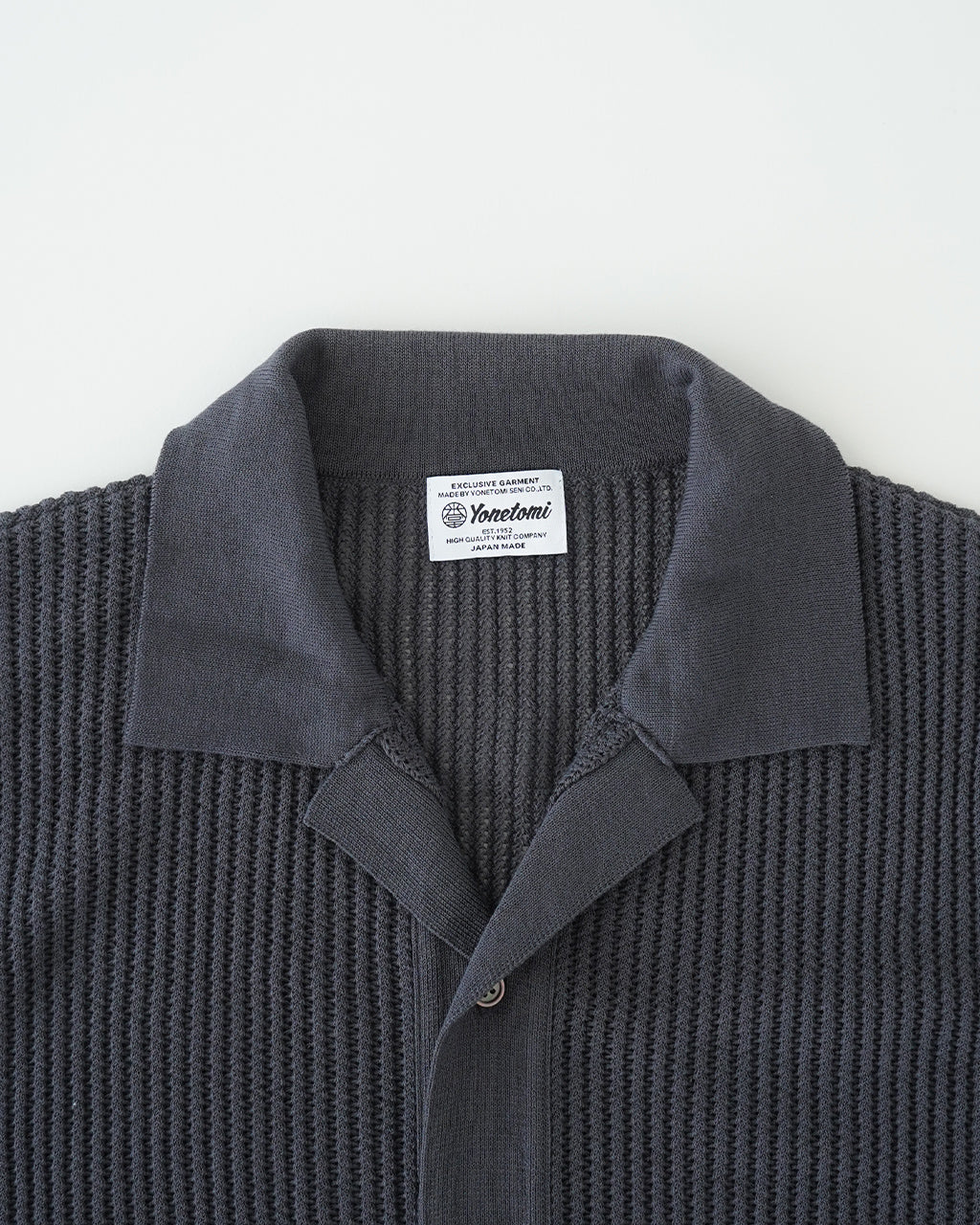 Yonetomi ヨネトミ 半袖ニット シャツ カーディガン コットン 透かし編み シースルー COTTON SUKASHI KNIT S/T 95-252-032【送料無料】