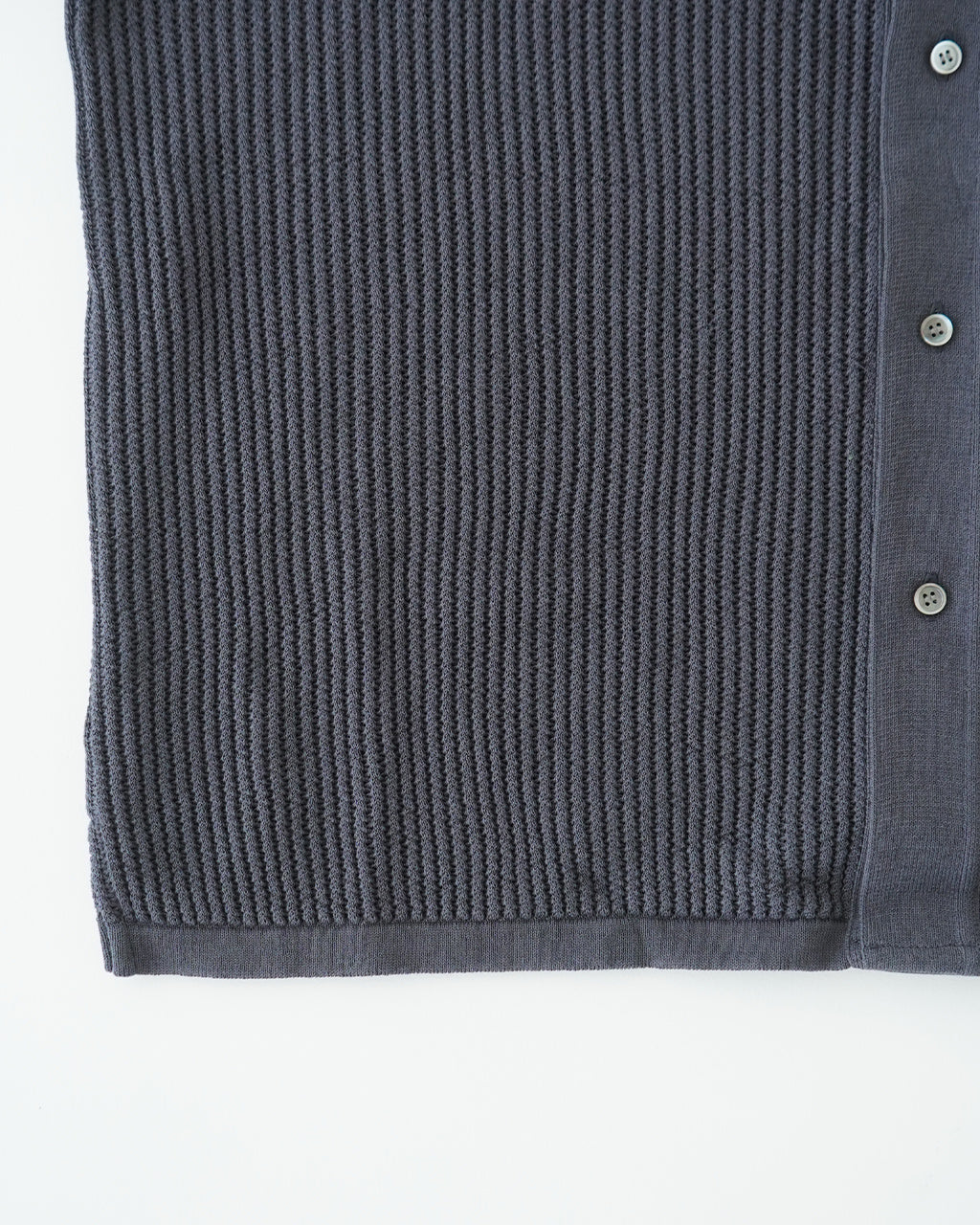 【SALE!20%OFF】半袖ニット シャツ カーディガン コットン 透かし編み シースルー COTTON SUKASHI KNIT S/T 95-252-032