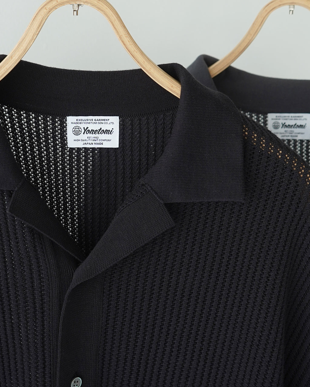 Yonetomi ヨネトミ 半袖ニット シャツ カーディガン コットン 透かし編み シースルー COTTON SUKASHI KNIT S/T 95-252-032【送料無料】
