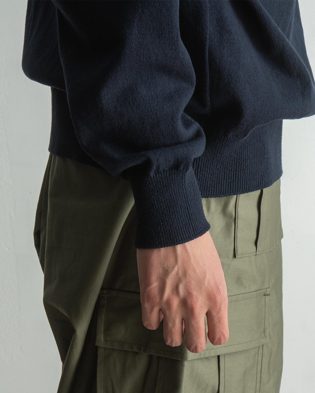 【アウトレット!30%OFF】Yonetomi ヨネトミ ウェーブコットンニット WAVE COTTON KNIT P/O (SOLID) プルオーバー セーター 95-252-010【送料無料】