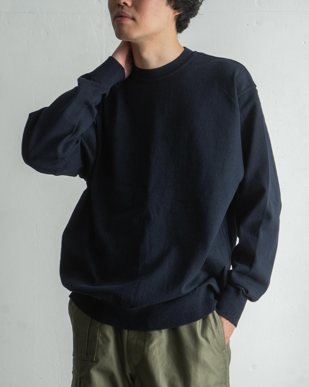 【アウトレット!30%OFF】Yonetomi ヨネトミ ウェーブコットンニット WAVE COTTON KNIT P/O (SOLID) プルオーバー セーター 95-252-010【送料無料】