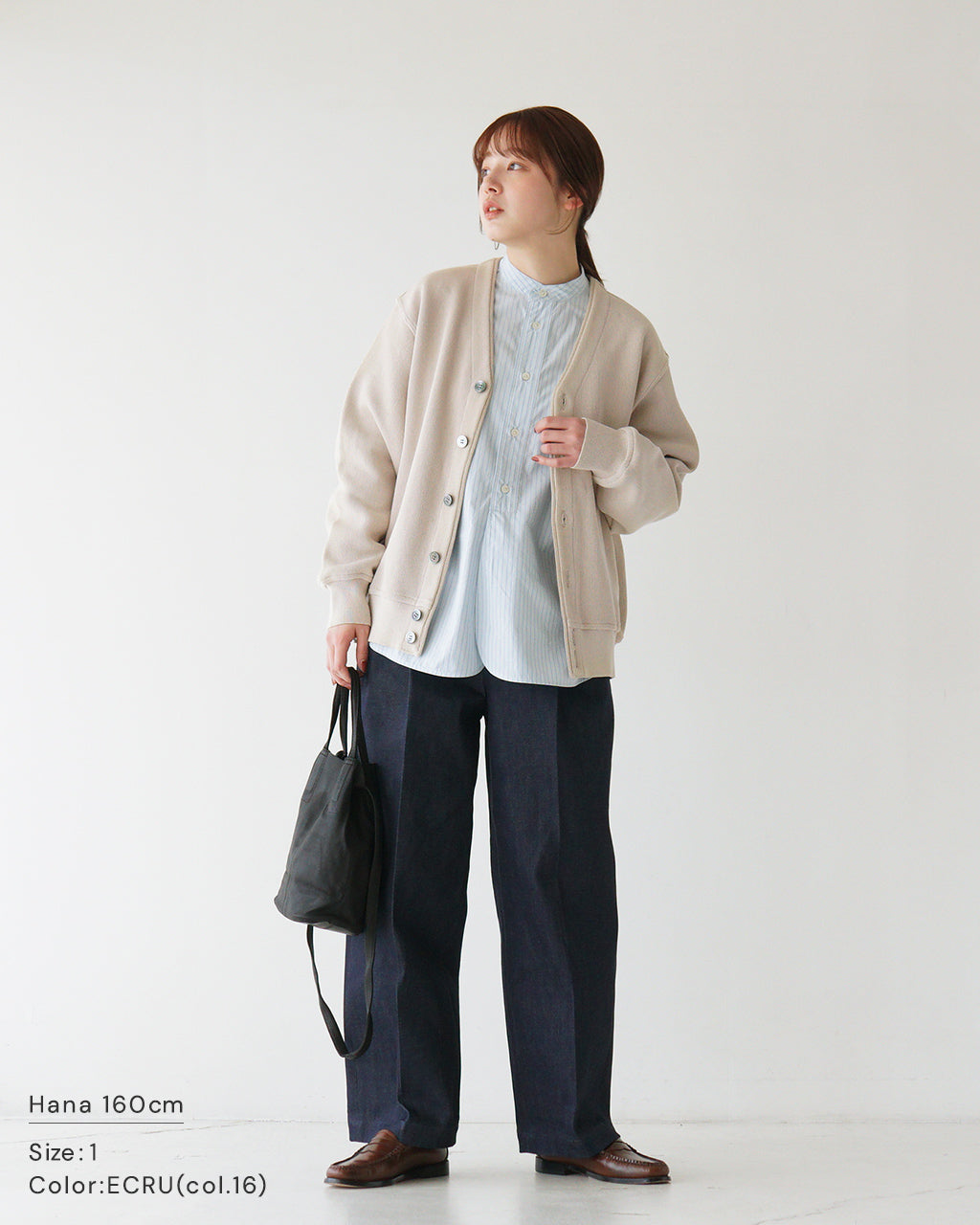 【SALE!30%OFF】Yonetomi NEW BASIC ギマコットン ニットカーディガン Vネック GIMA COTTON KNIT CARDIGAN 95-252-019