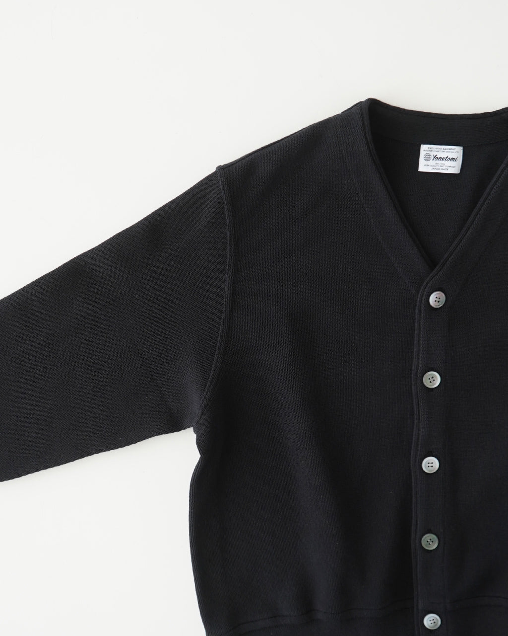 【SALE!30%OFF】Yonetomi NEW BASIC ギマコットン ニットカーディガン Vネック GIMA COTTON KNIT CARDIGAN 95-252-019