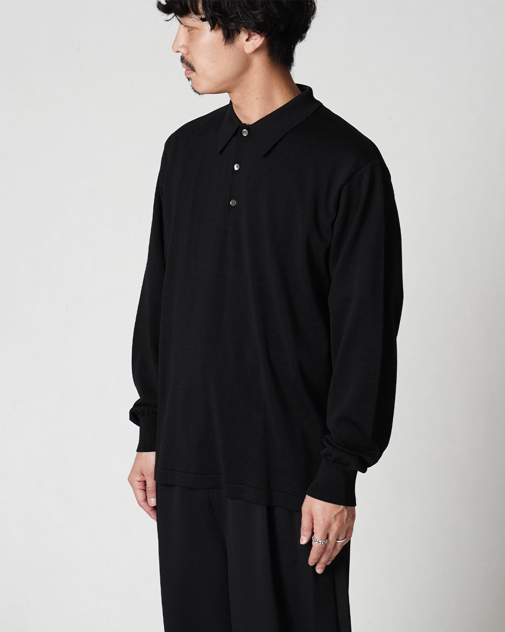 【SALE!30%OFF】ヨネトミ シルク ニット プルオーバー SILK KNIT P/L ポロ 95-244-008