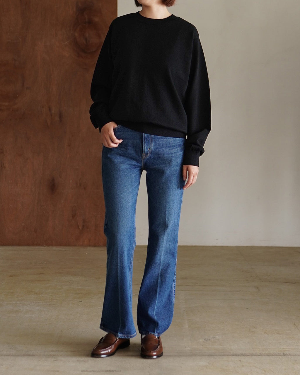 HIGH TWIST WOOL KNIT PULLOVER 95-254-010