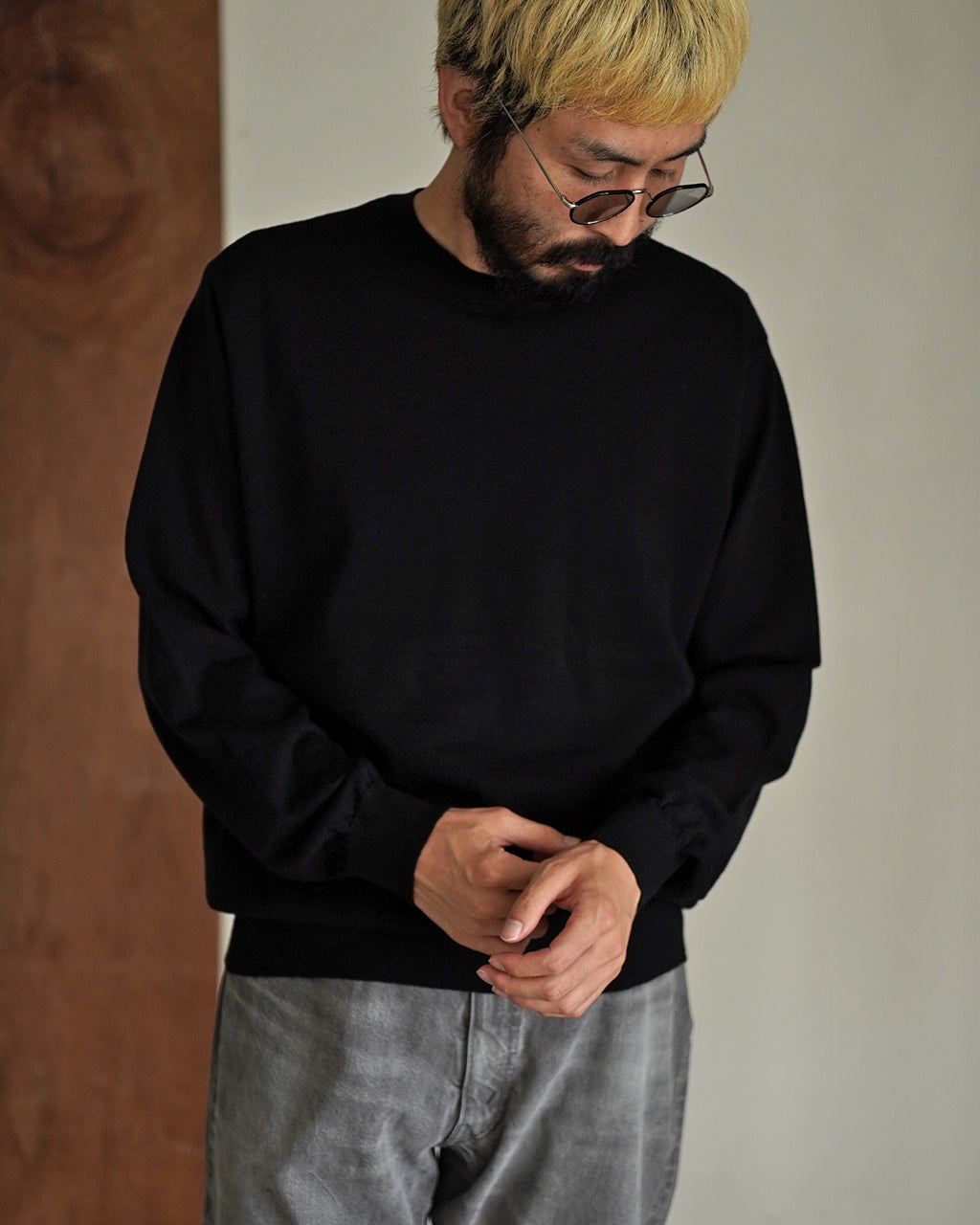HIGH TWIST WOOL KNIT PULLOVER 95-254-010