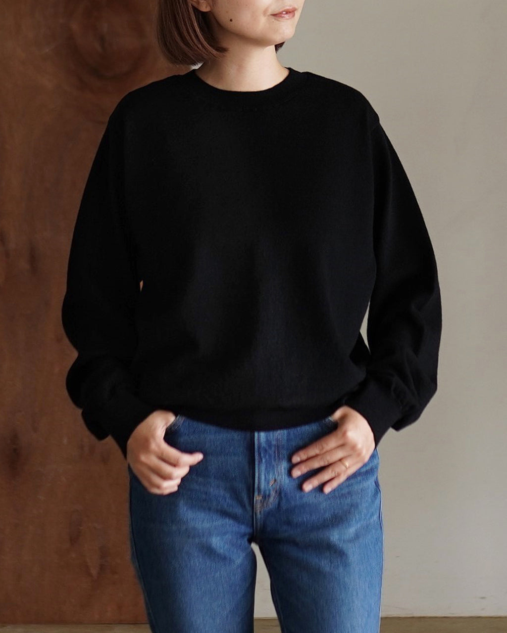 HIGH TWIST WOOL KNIT PULLOVER 95-254-010