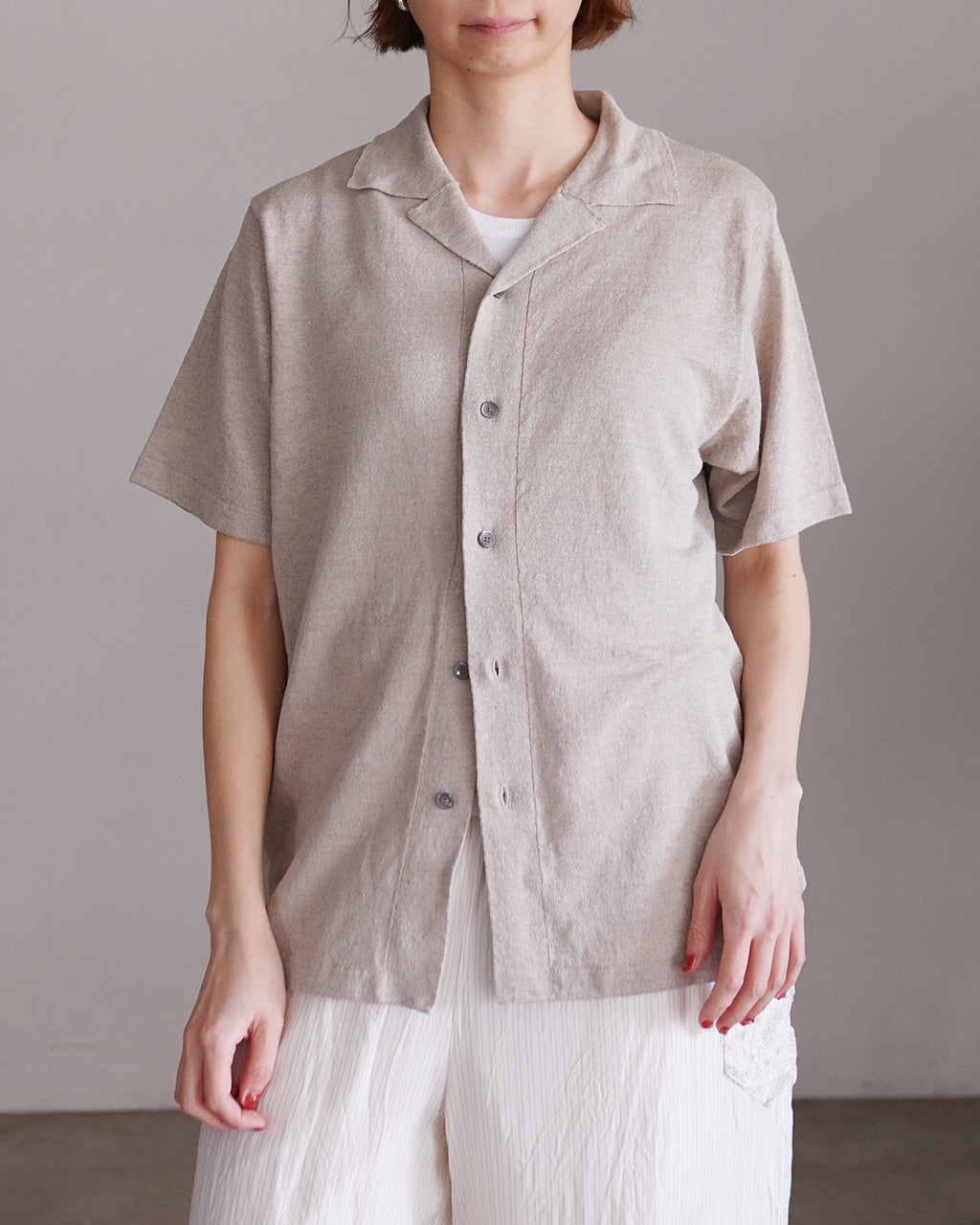 AMA LINEN KNIT SHIRT 95-262-019