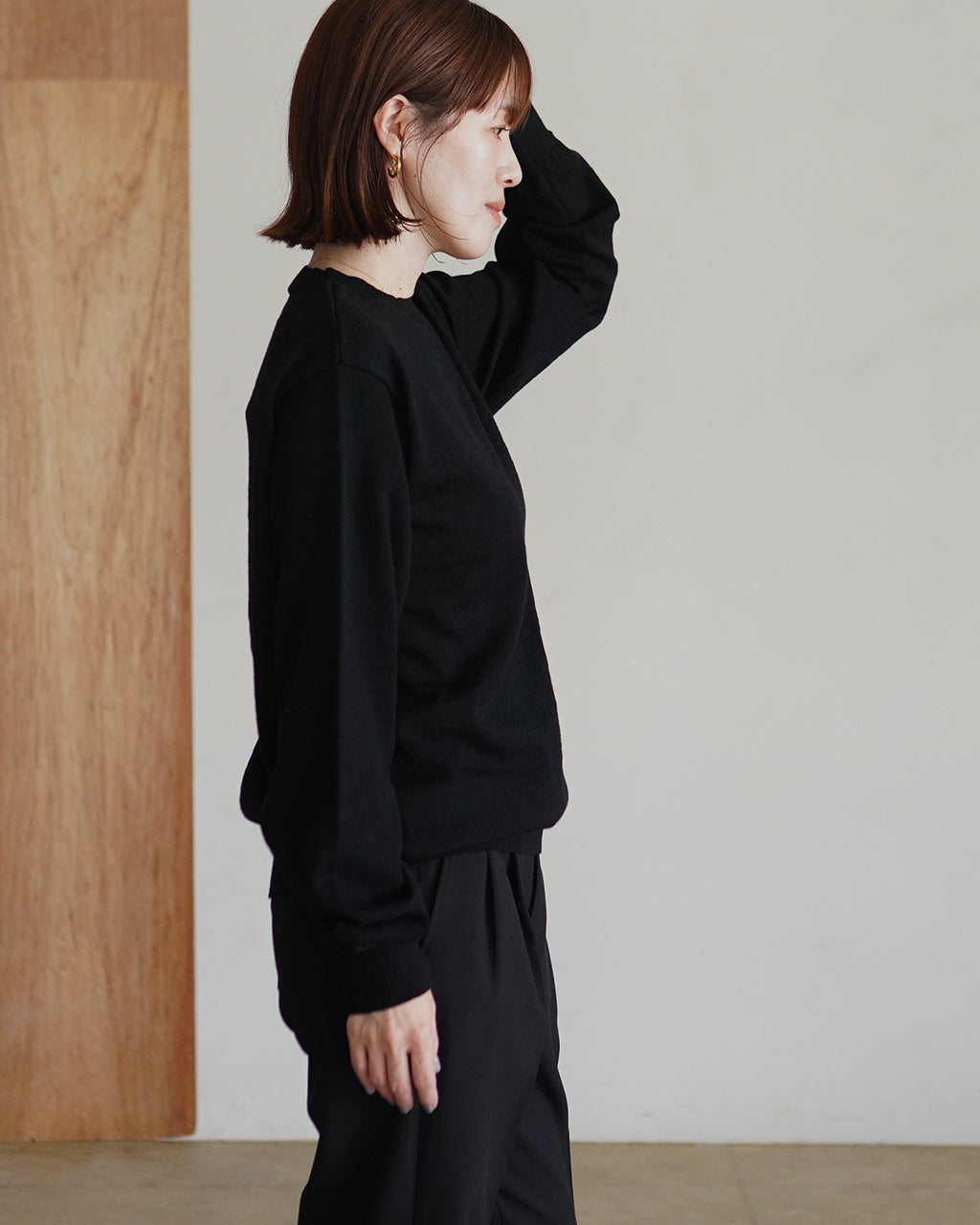 HIGH TWIST WOOL KNIT PULLOVER 95-264-005
