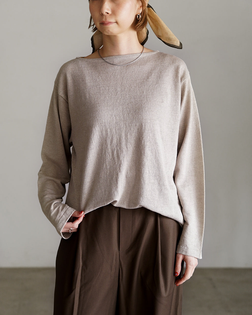 AMA LINEN BASQUE KNIT PULLOVER 95-262-018