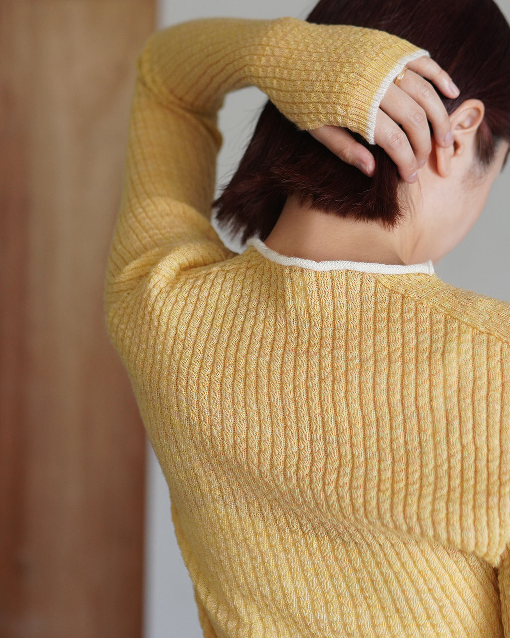 YULA ユラ ARRANGEMENT RIB WOOL INNER リブ ウール インナー ウール