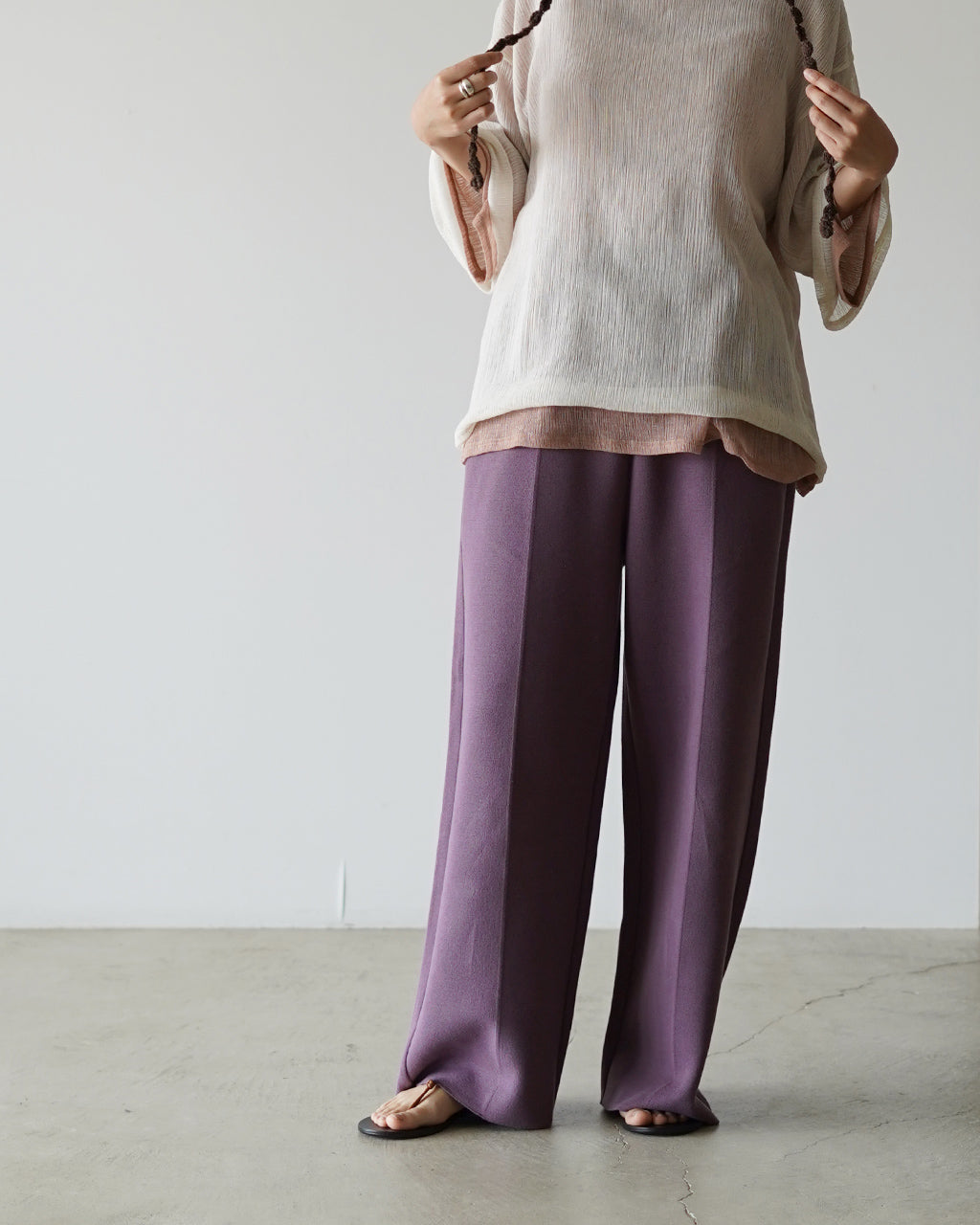 【先行予約】【2026年4月下旬頃入荷予定】KNIT WIDE PANTS YL26-P002