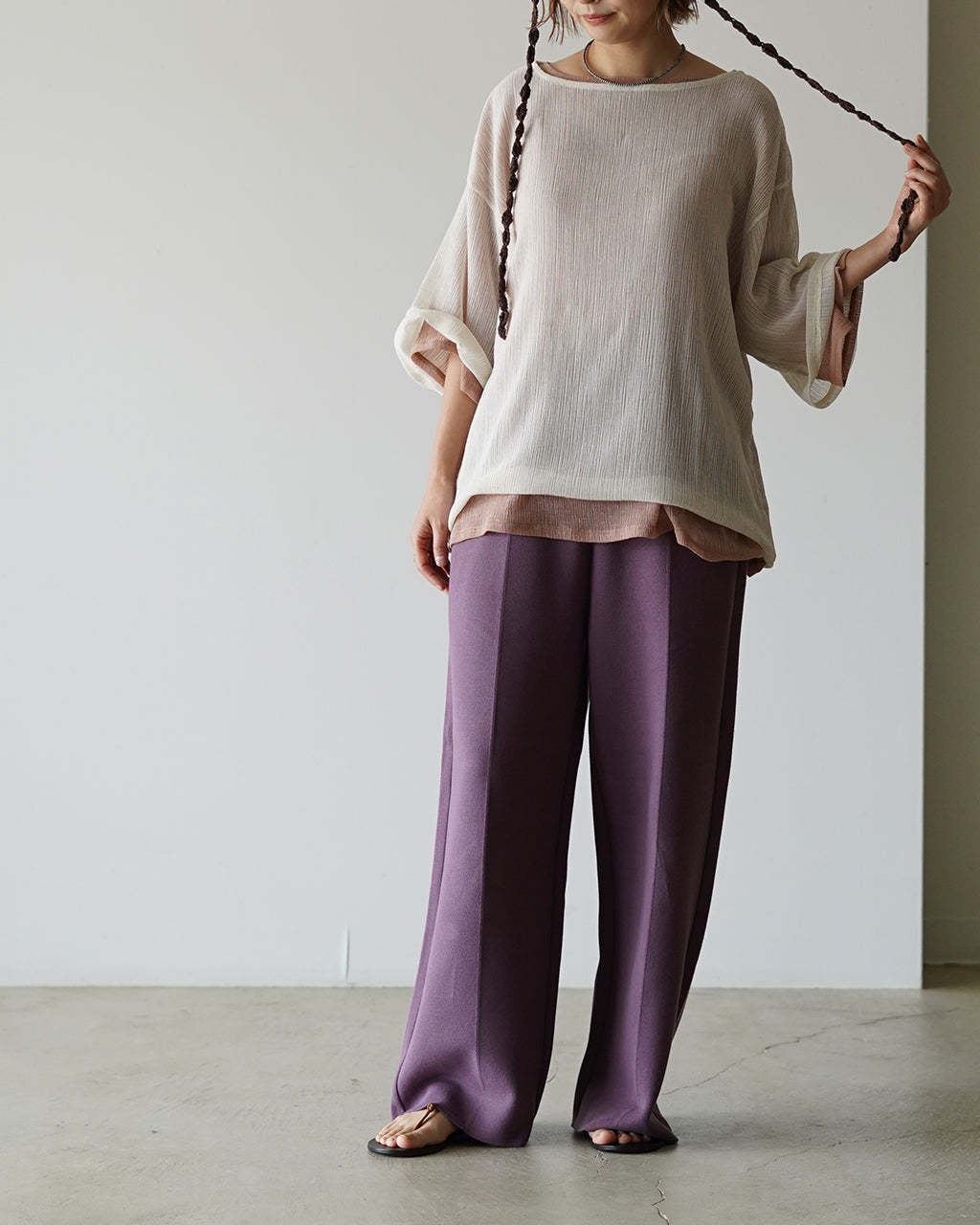 【先行予約】【2026年4月下旬頃入荷予定】KNIT WIDE PANTS YL26-P002