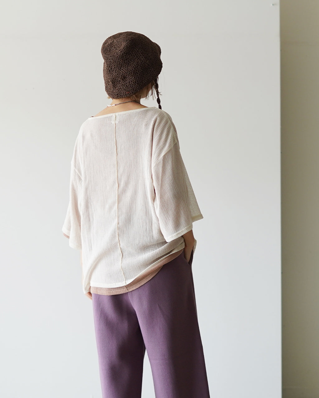 【先行予約】【2026年3月下旬頃入荷予定】LINEN MIX JACQUARD BIG-T YL26-T001