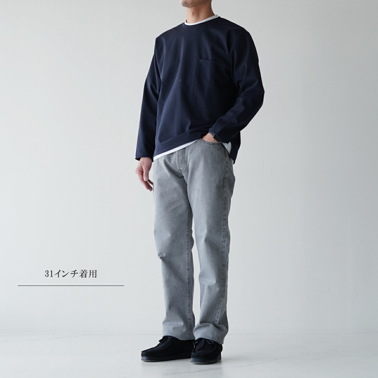 【SALE!40%OFF】デニム メンズ ストレート ライトグレー PTM-1STB-LGR 正規取扱店