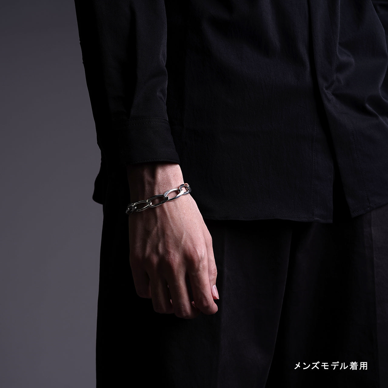 シームレス カーブ リンク ブレスレット SEAMLESS CURB LINK BRACE シルバー925 アクセサリー 21AW-SCB06