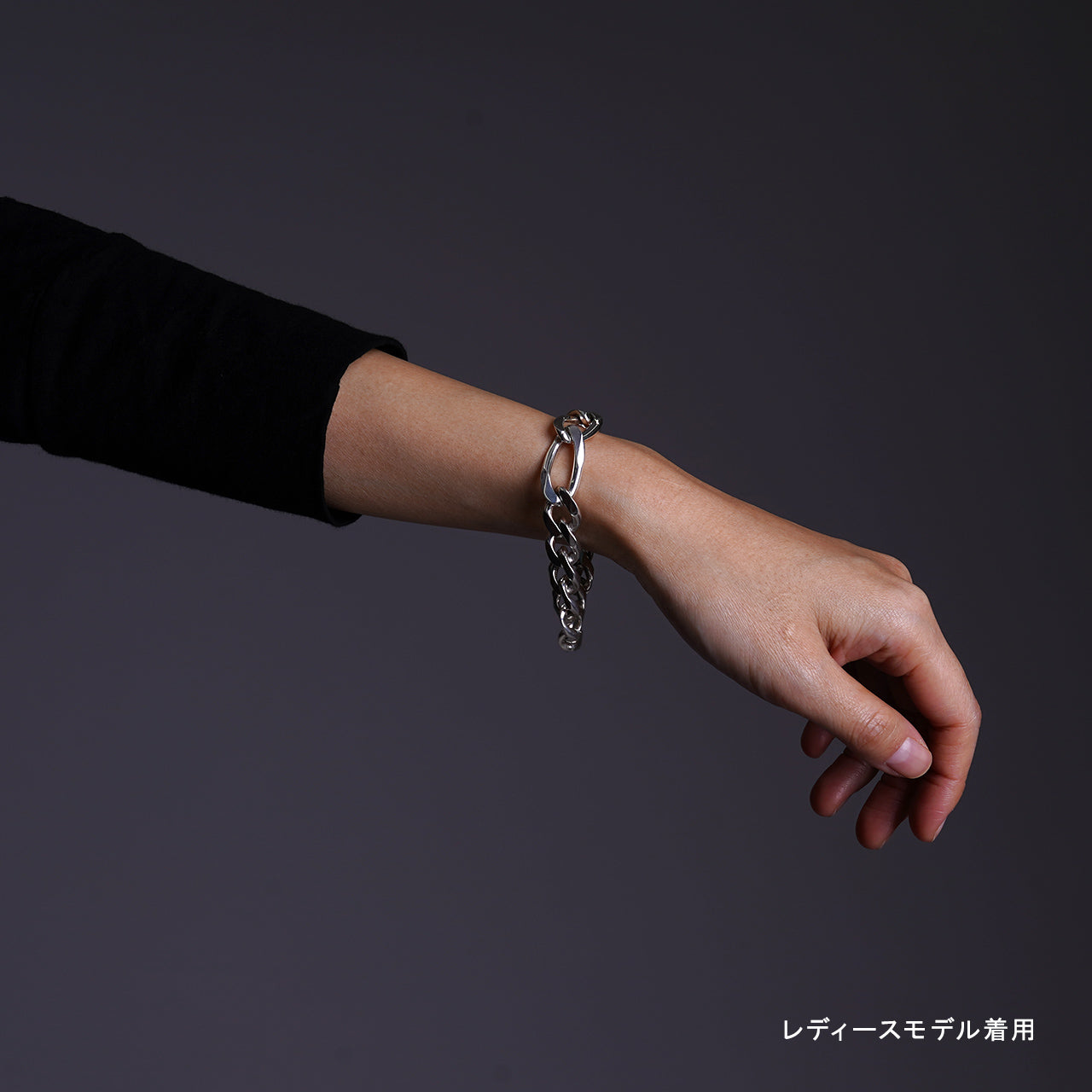 シームレス カーブ リンク ブレスレット SEAMLESS CURB LINK BRACE シルバー925 アクセサリー 21AW-SCB06