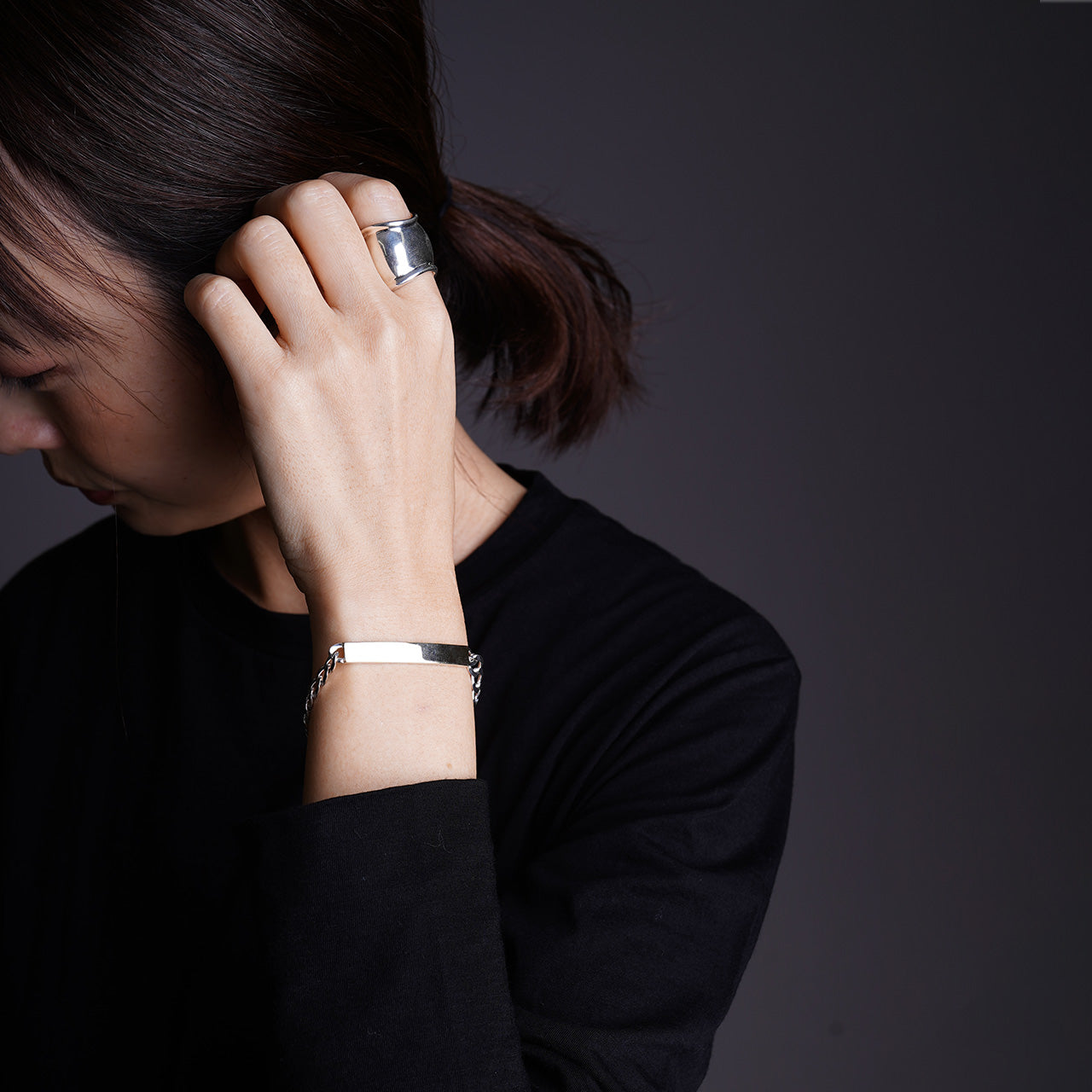 ブレスレット ID BRACERET L 9K ゴールド シルバー925 アクセサリー 22AW023G