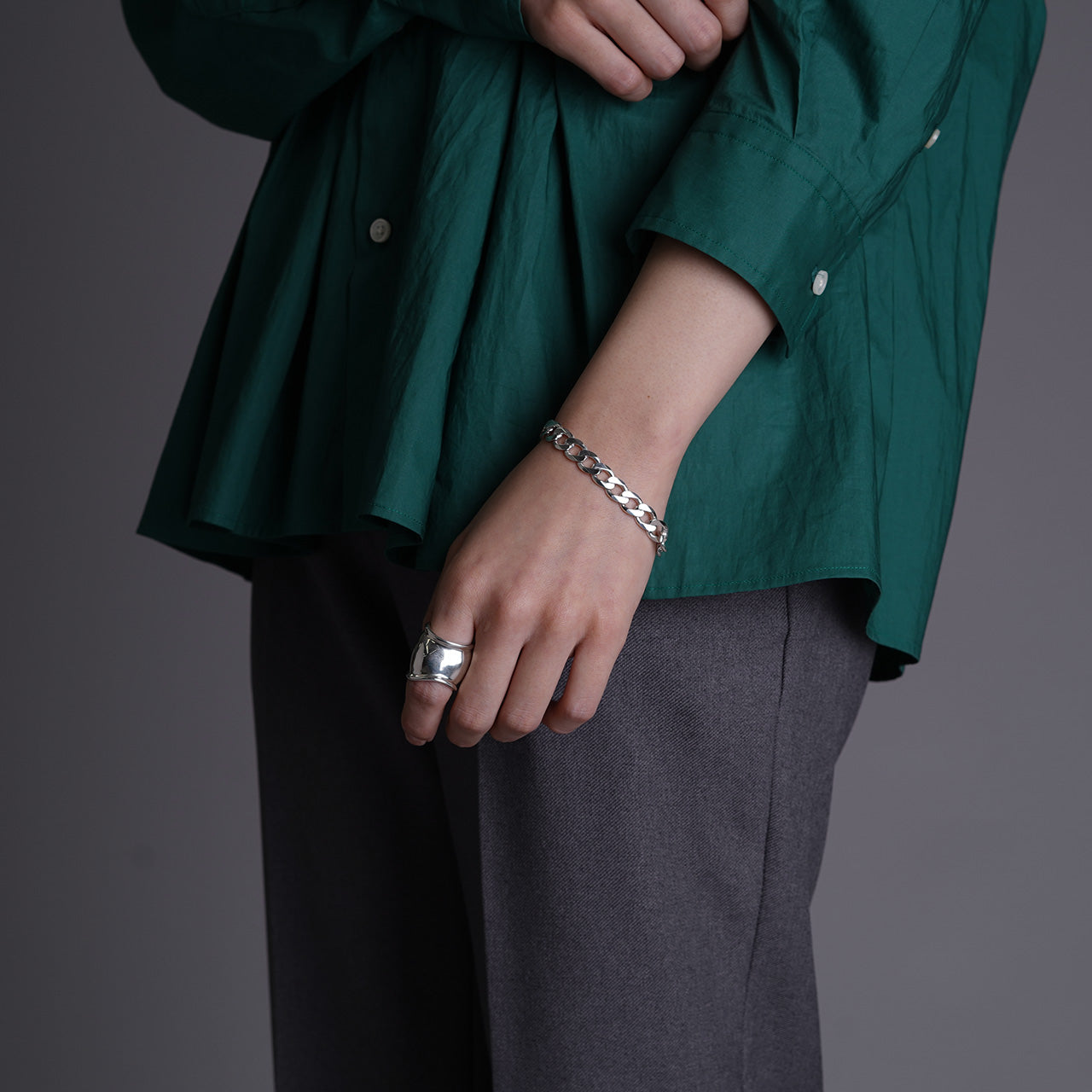 Garden of Eden 가든 오브 에덴 스몰 라이트 커브 체인 브레스 SMALL LIGHT CURB CHAIN BRACE(SV) 실버 925 액세서리 22AW034 【무료우송】