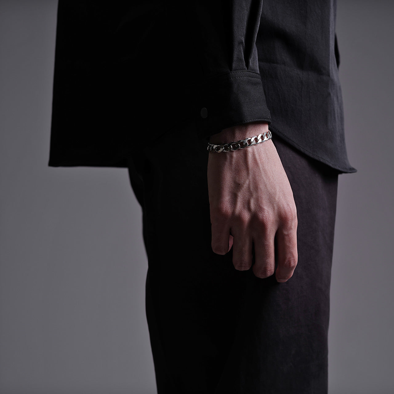 Garden of Eden 가든 오브 에덴 스몰 라이트 커브 체인 브레스 SMALL LIGHT CURB CHAIN BRACE(SV) 실버 925 액세서리 22AW034 【무료우송】