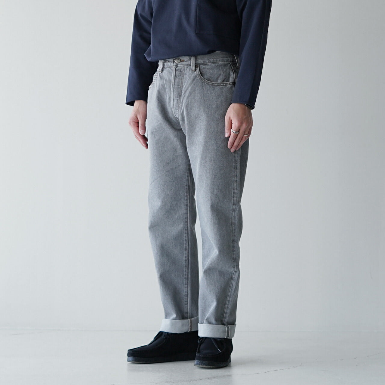 【SALE!40%OFF】デニム メンズ ストレート ライトグレー PTM-1STB-LGR 正規取扱店