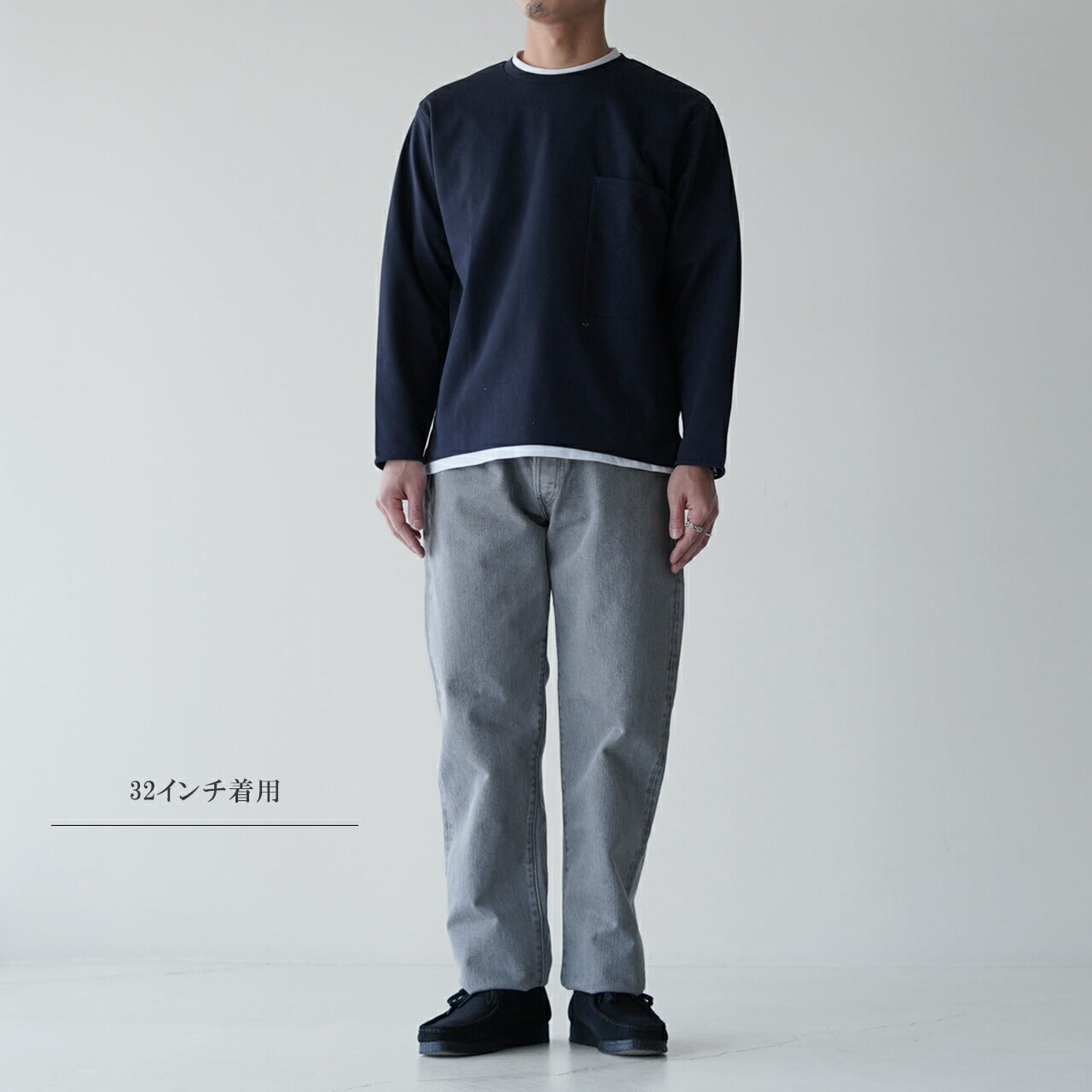 【SALE!40%OFF】デニム メンズ ストレート ライトグレー PTM-1STB-LGR 正規取扱店