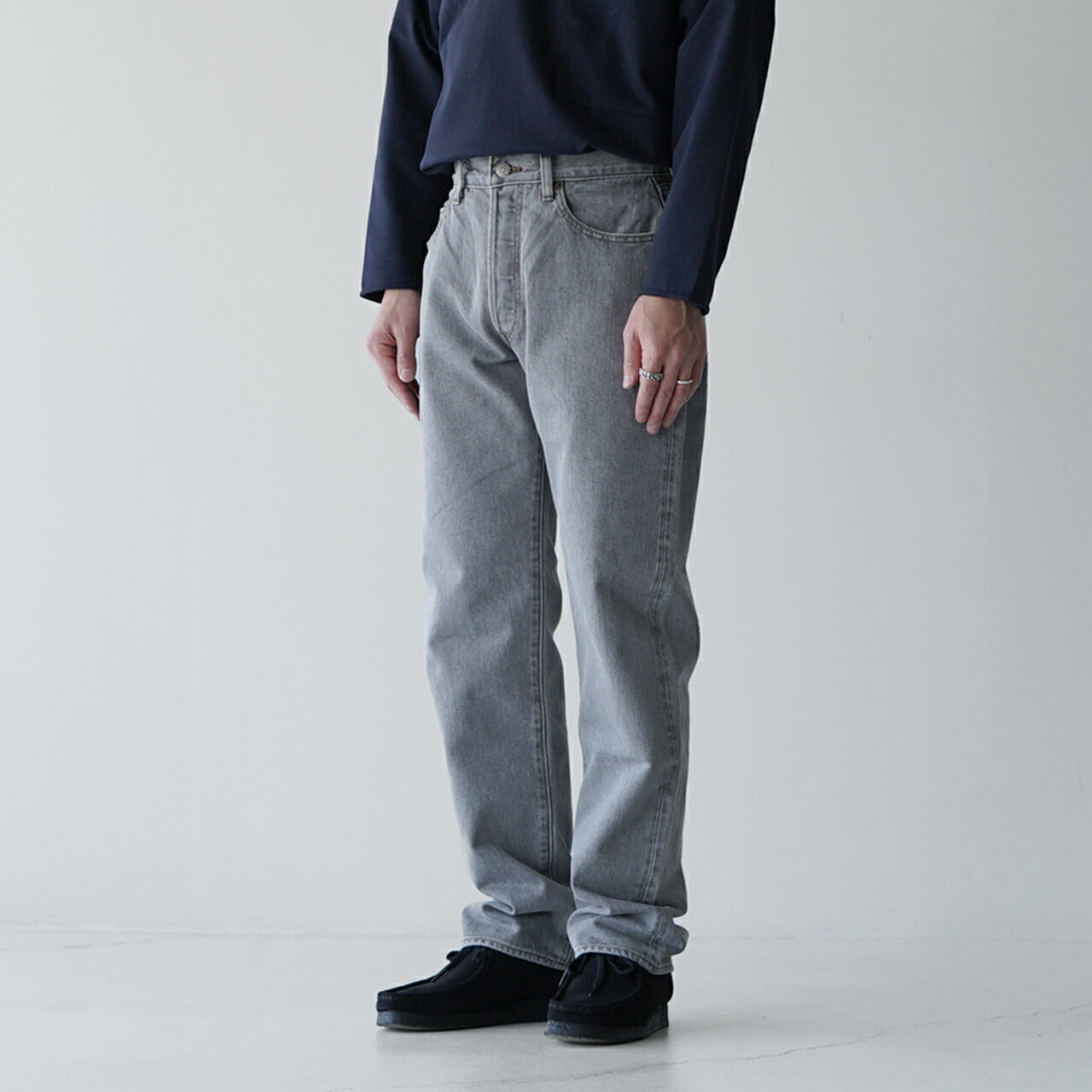 【SALE!40%OFF】デニム メンズ ストレート ライトグレー PTM-1STB-LGR 正規取扱店